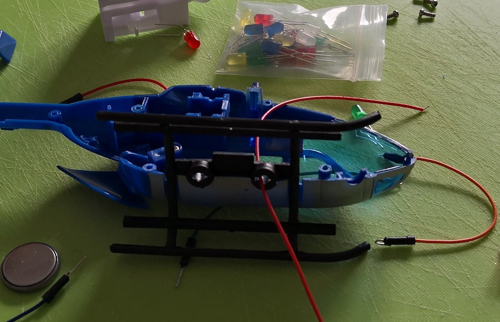 The opened up helicopter Detail